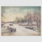 Winterwonderland-Gewebe oder Dekoupage-Papier Seidenpapier (Vorderseite)