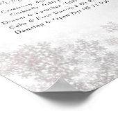 Winterwonderland-Hochzeit-Orden der Schneeflocken Poster (Ecke)
