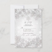 Winterwonderland Hochzeit RSVP Einladung (Vorderseite)