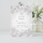 Winterwonderland Hochzeit RSVP Einladung (Stehend Vorderseite)
