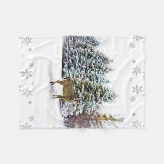 Winterwonderland mit Deer Fleece Blanket (Vorderseite (Horizontal))