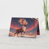 Winterwonderland Mystical Hirsche Grußkarte Karte (Rückseite)