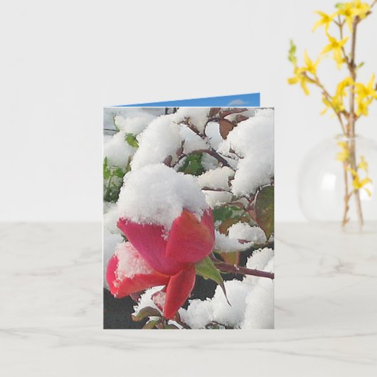 Winterwonderland - Note Card Karte (Gelbe Blume)