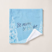 Winterwonderland, Pine Tree Urlaub Badhandtuch Set (Waschlappen)