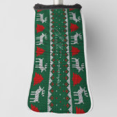 Winterwonderland, Rentier Pine Tree Green Golf Headcover (Rotieren 90)