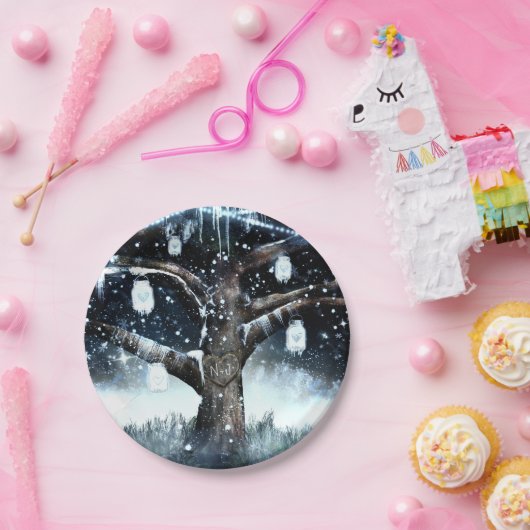 Winterwonderland Rustikale Tremlichter Mason Jars Pappteller (Party)