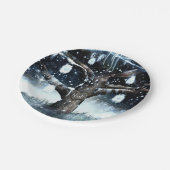 Winterwonderland Rustikale Tremlichter Mason Jars Pappteller (Schrägansicht)