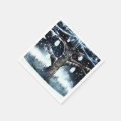 Winterwonderland Rustikale Tremlichter Mason Jars Serviette (Ecke)