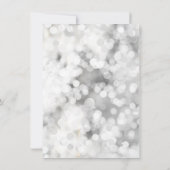 Winterwonderland Schnee Weihnachten Party Blau Wei Einladung (Rückseite)