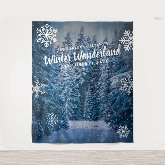 Winterwonderland Schneebäume| Hintergrund des Part Wandteppich (Vorderseite)