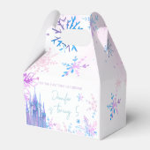 Winterwonderland Schneeflocken Girl Snow Geburtsta Geschenkschachtel (Rückseite)
