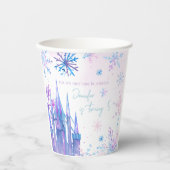 Winterwonderland Schneeflocken Girl Snow Geburtsta Pappbecher (Vorderseite)