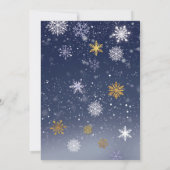 Winterwonderland Schneeprincess Burg Lila Einladung (Rückseite)