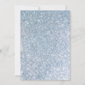 Winterwonderland Silberpfeiler-Party Einladung (Rückseite)