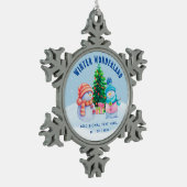 Winterwonderland Snowflake Gerahmte Ornament (Links)