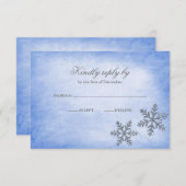 Winterwonderland Sparkasse Snowflakes/Mund UAWG RSVP Karte (Vorne/Hinten)