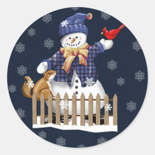 Winterwonderland-Sticker Runder Aufkleber