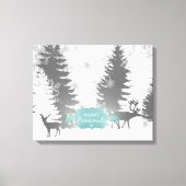 Winterwonderland Stretched Canvas Print - Aquamari Leinwanddruck (Vorderseite)