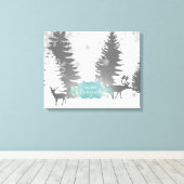 Winterwonderland Stretched Canvas Print - Aquamari Leinwanddruck (Insitu (Holzboden))