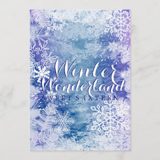 Winterwonderland Thema 16 . Geburtstag Geburtstag Einladung