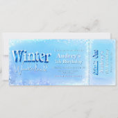 Winterwonderland-Ticket Einladung (Vorderseite)