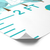 Winterwonderland-Wachstumstabelle für Arktische Fü Poster (Ecke)