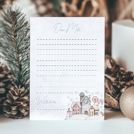 Winterwonderland-Zeit-Kapselnotizkarte Dankeskarte