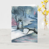 Winterwood leere Gruß-Karte Karte (Gelbe Blume)
