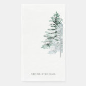 Winterwoodland Hochzeit Personalisiert Serviette (Vorderseite)