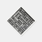 WinterWord-Wolke auf der Tafel Serviette (Ecke)