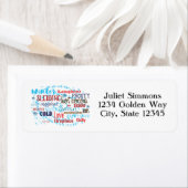 Winterwörter Typografie Fun Address Labels (Insitu)