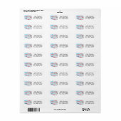 Winterwörter Typografie Fun Address Labels (Vorne)
