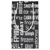 Winterwortwolke auf der Tafel Kleine Geschenktüte (Vorderseite)