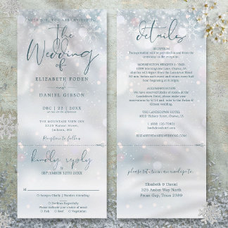 Winterwunder - alles in einer Hochzeit Einladung