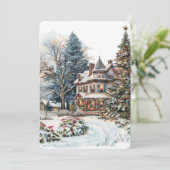Winterwunder Feiertagskarte (Stehend Vorderseite)