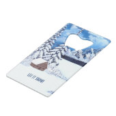 Winterwunder Geldbeutel Flaschenöffner (Vorderseite Schrägansicht)