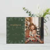 Winterwunder Goldkalligraphie Feiertagskarte (Stehend Vorderseite)