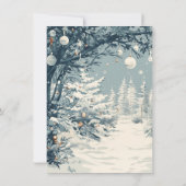 Winterwunder im Freien Hochzeitstoilette inspirier Einladung (Rückseite)