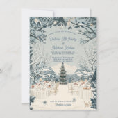 Winterwunder im Freien Hochzeitstoilette inspirier Einladung (Vorderseite)