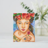 Winterwunder: Kafir Lily" Winterthema Postkarte (Stehend Vorderseite)