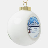 Winterwunder Keramik Kugel-Ornament (Links)