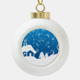 Winterwunder Land Keramik Ball Ornament