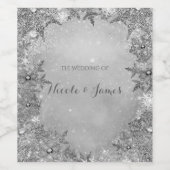 Winterwunder Land Schneeflocken Albergo Colmanicch Weinetikett (Einzelnes Label)