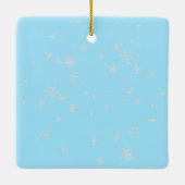 Winterwunder Land Weihnachtsgeschenke Keramikornament (Rückseite)