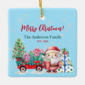 Winterwunder Land Weihnachtsgeschenke Keramikornament (Vorderseite)