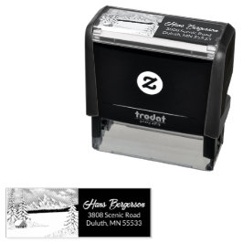 Winterwunder mit der Briefmarke des Adressautos Permastempel