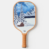 Winterwunder mit Text Pickleball Schläger (Rückseite)