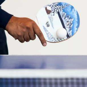 Winterwunder mit Text Tischtennis Schläger