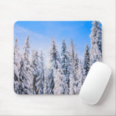 Winterwunder Pinienbäume im Schnee Mousepad (Mit Mouse)