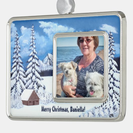 Winterwunder Rahmen-Ornament Silber (Links)